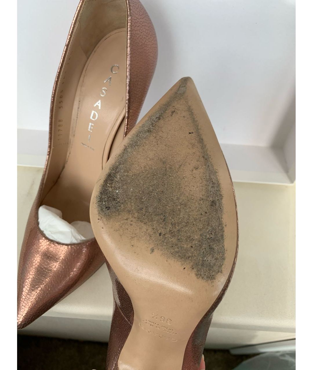 CASADEI Розовые туфли из экзотической кожи, фото 4