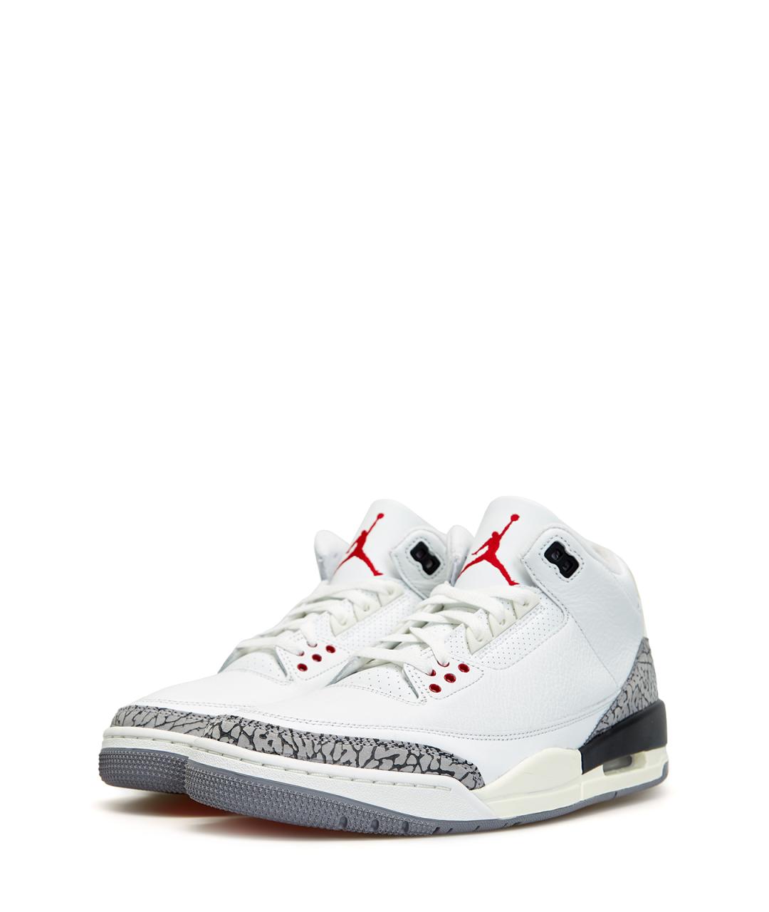 JORDAN Белые кожаные высокие кроссовки / кеды, фото 2