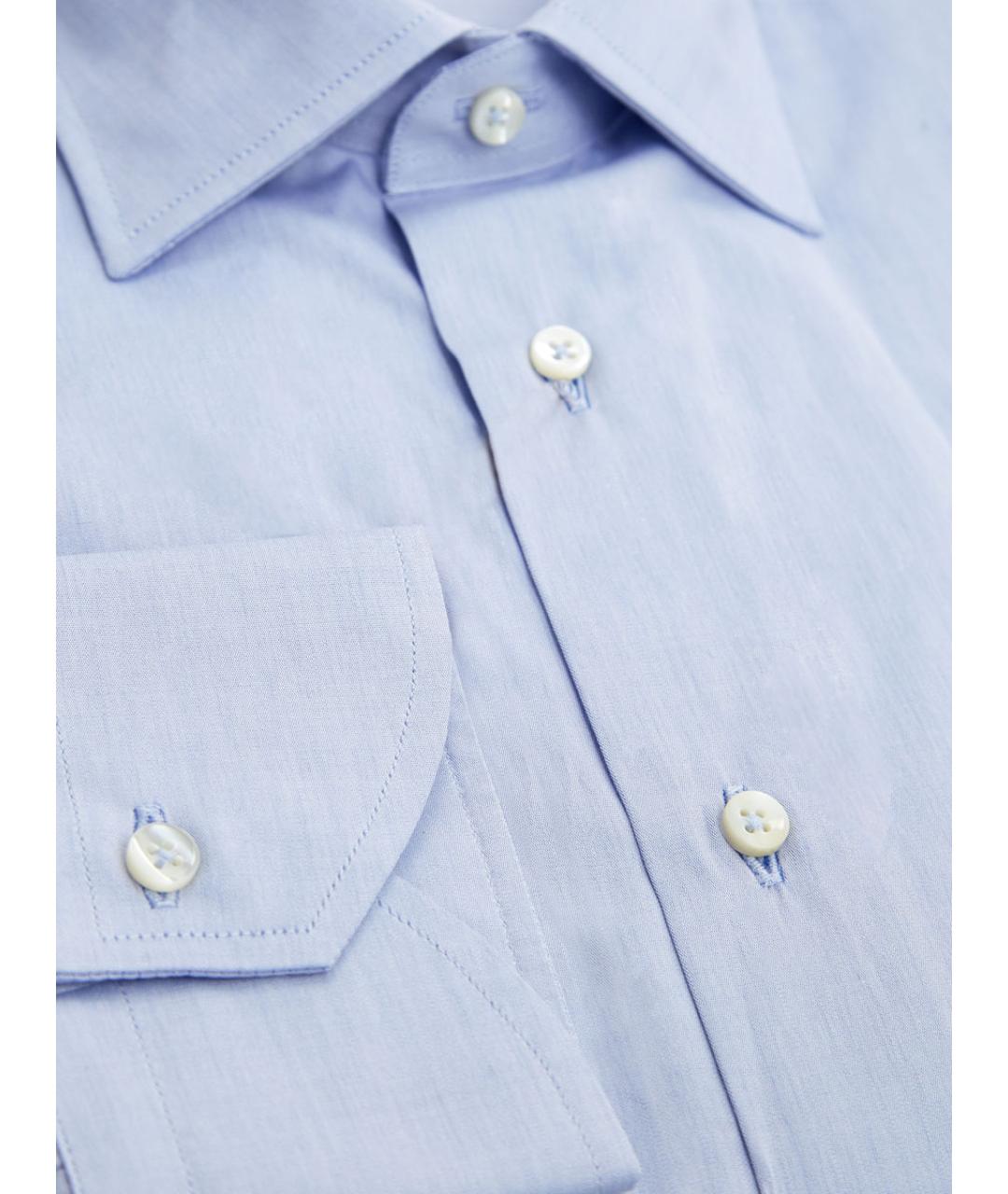 CANALI Голубая хлопковая кэжуал рубашка, фото 2