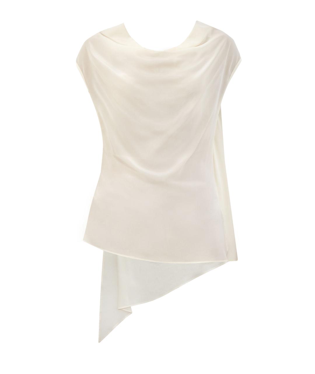 GENTRY PORTOFINO Белая шелковая футболка, фото 1