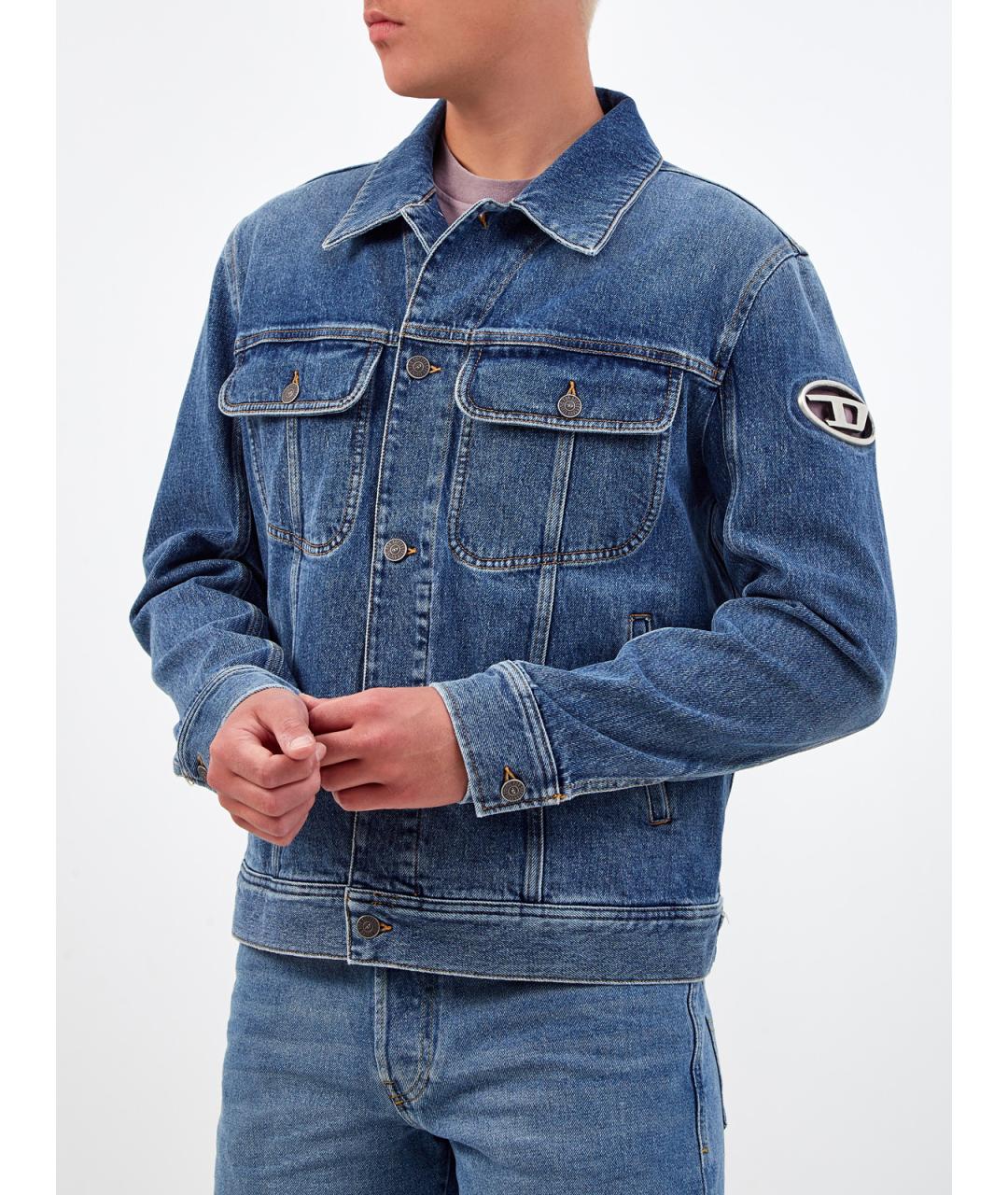 DIESEL Синяя хлопковая куртка, фото 3