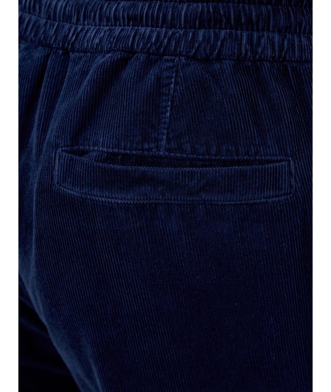 BRUNELLO CUCINELLI Синие хлопковые повседневные брюки, фото 5