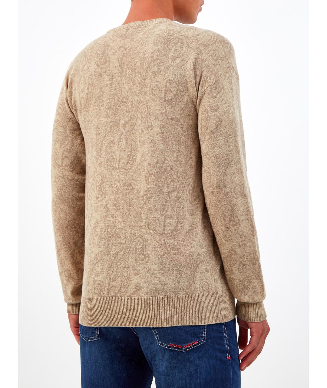 ETRO Бежевый шерстяной джемпер / свитер, фото 4