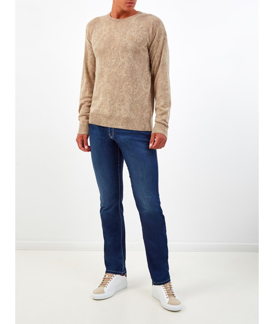 ETRO Бежевый шерстяной джемпер / свитер, фото 2