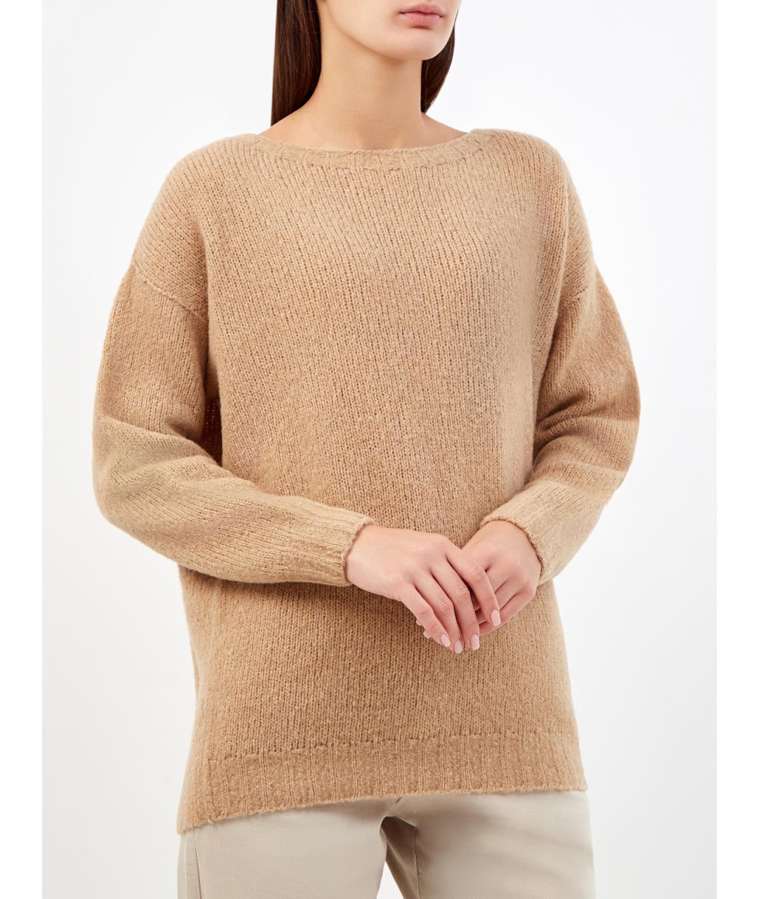 GENTRY PORTOFINO Коричневый шерстяной джемпер / свитер, фото 3