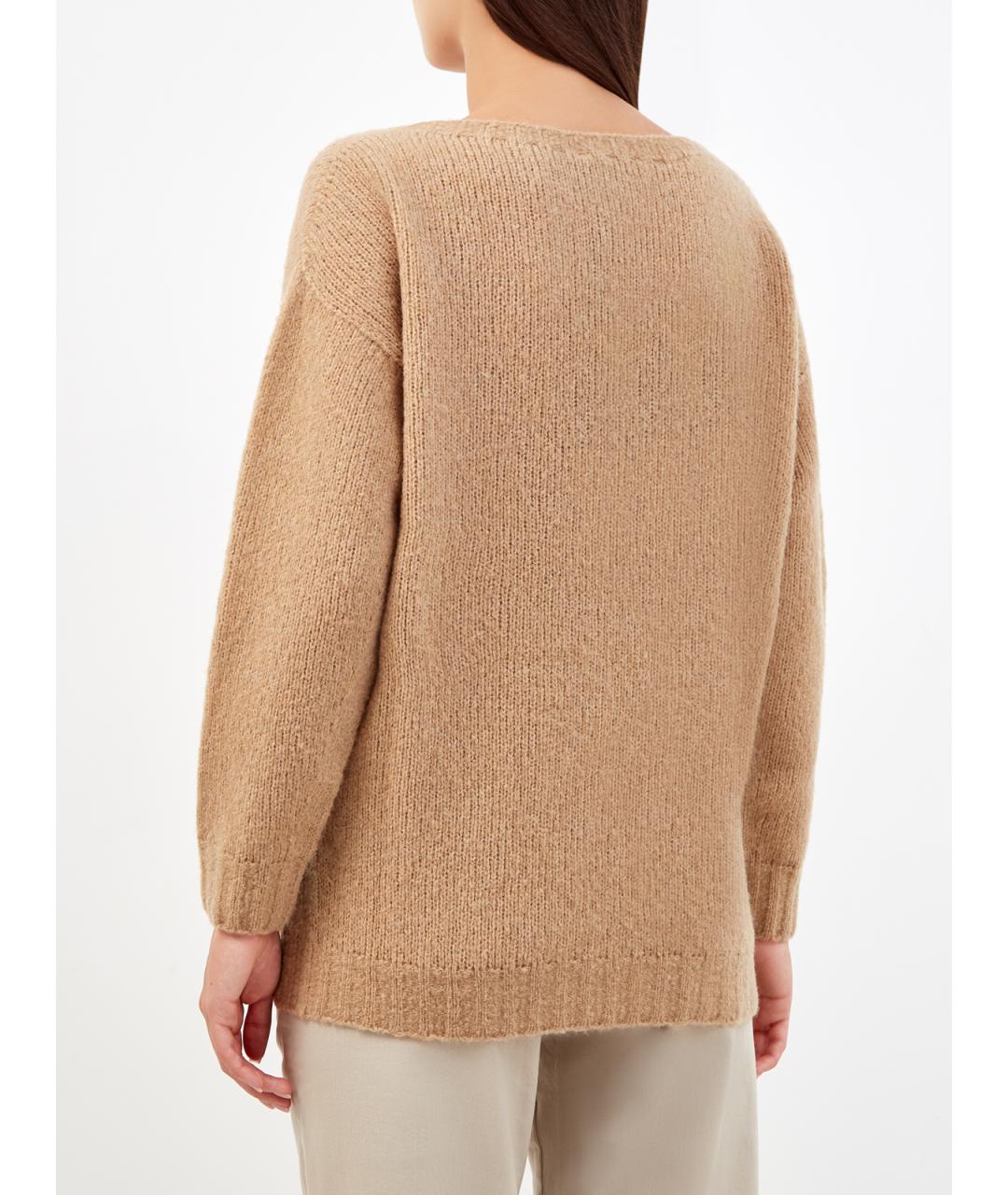 GENTRY PORTOFINO Коричневый шерстяной джемпер / свитер, фото 4