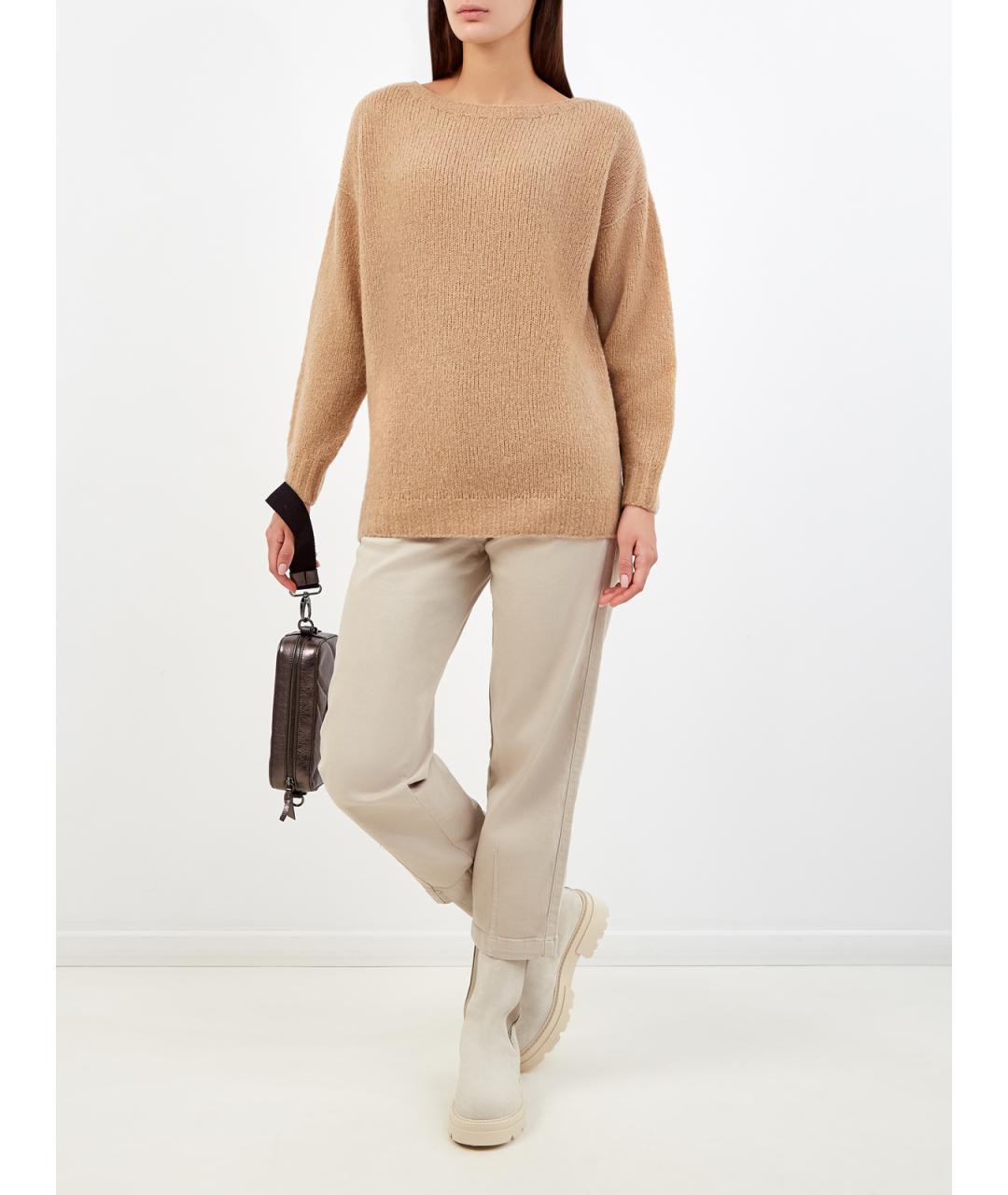 GENTRY PORTOFINO Коричневый шерстяной джемпер / свитер, фото 2