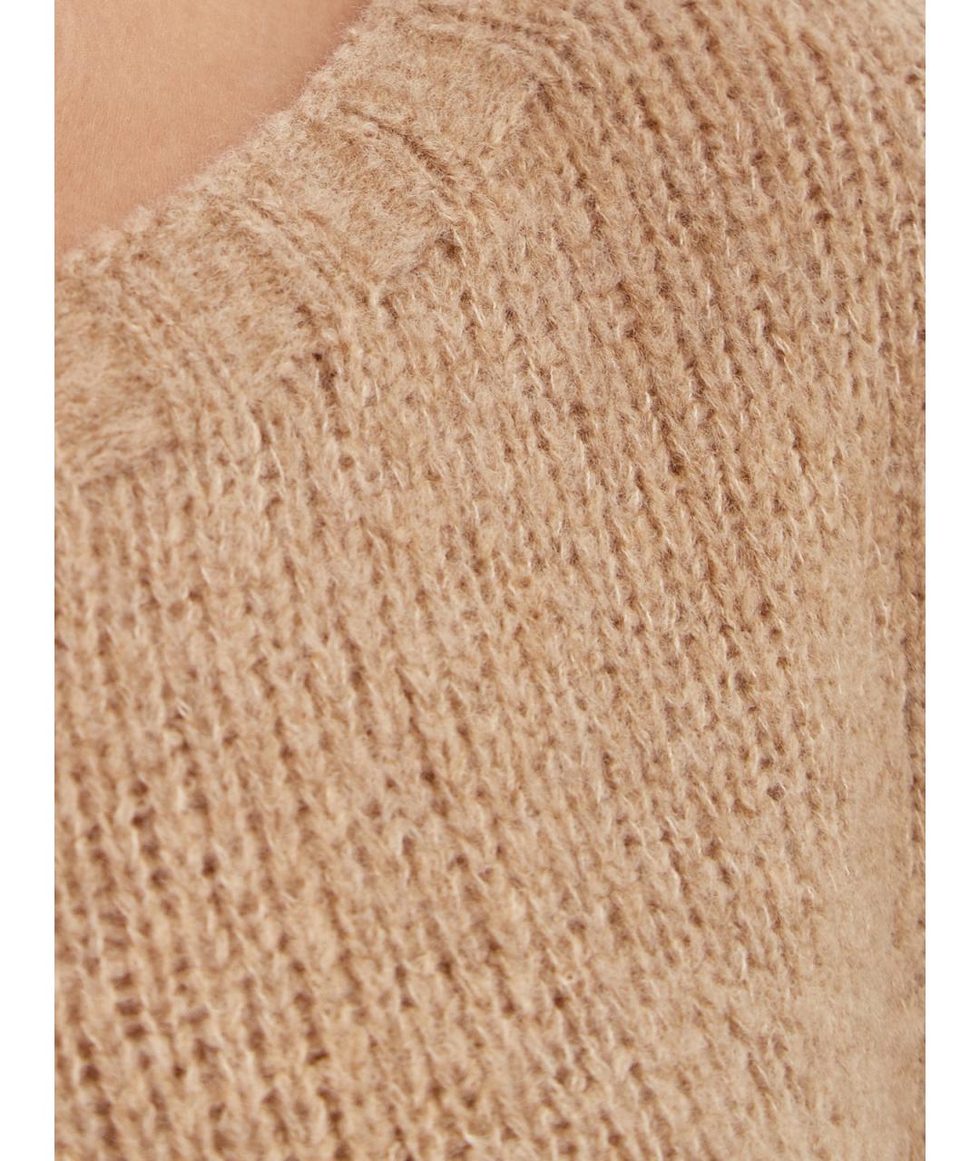 GENTRY PORTOFINO Коричневый шерстяной джемпер / свитер, фото 5