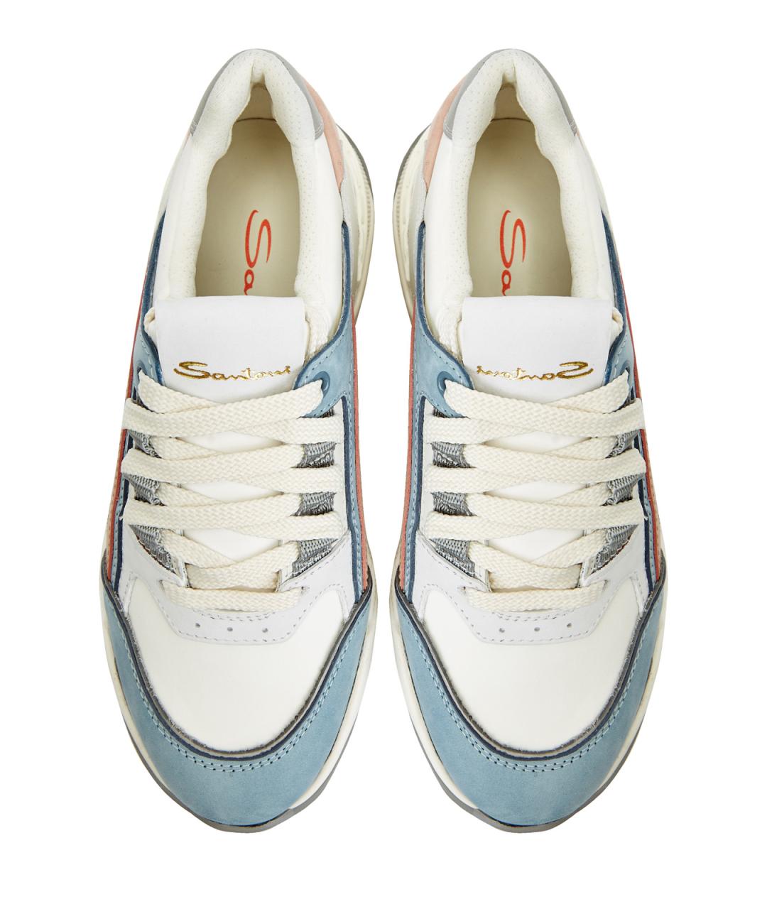 SANTONI Мульти замшевые кроссовки, фото 5