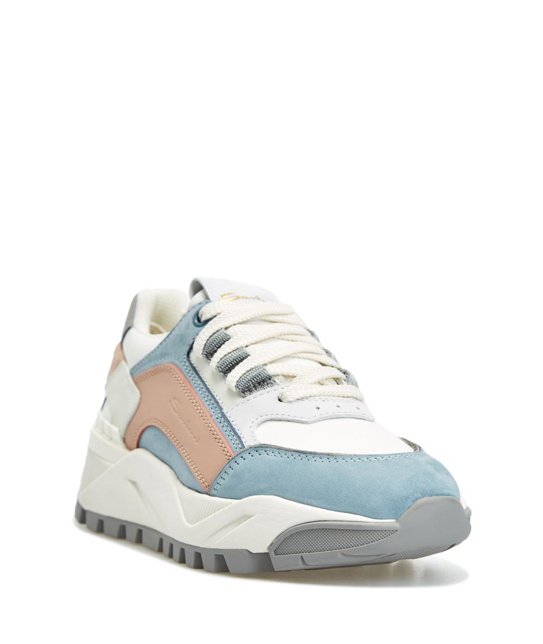 SANTONI Мульти замшевые кроссовки, фото 3