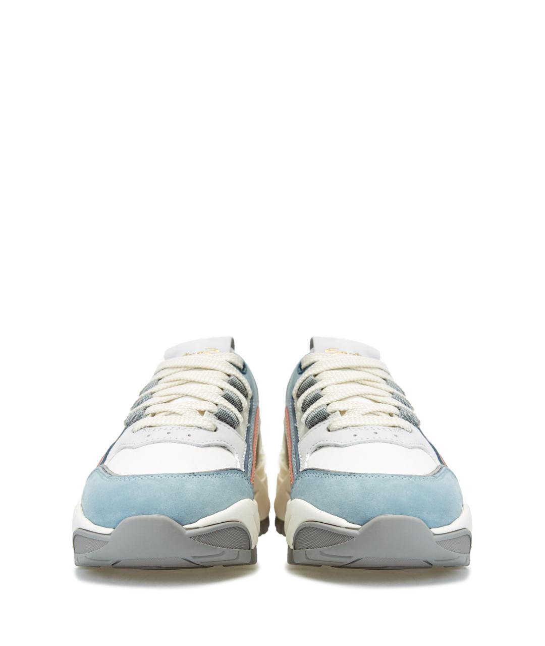 SANTONI Мульти замшевые кроссовки, фото 6