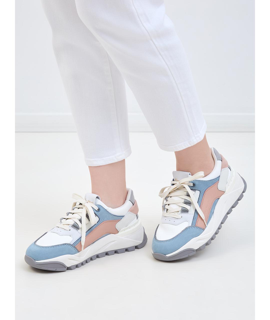 SANTONI Мульти замшевые кроссовки, фото 2