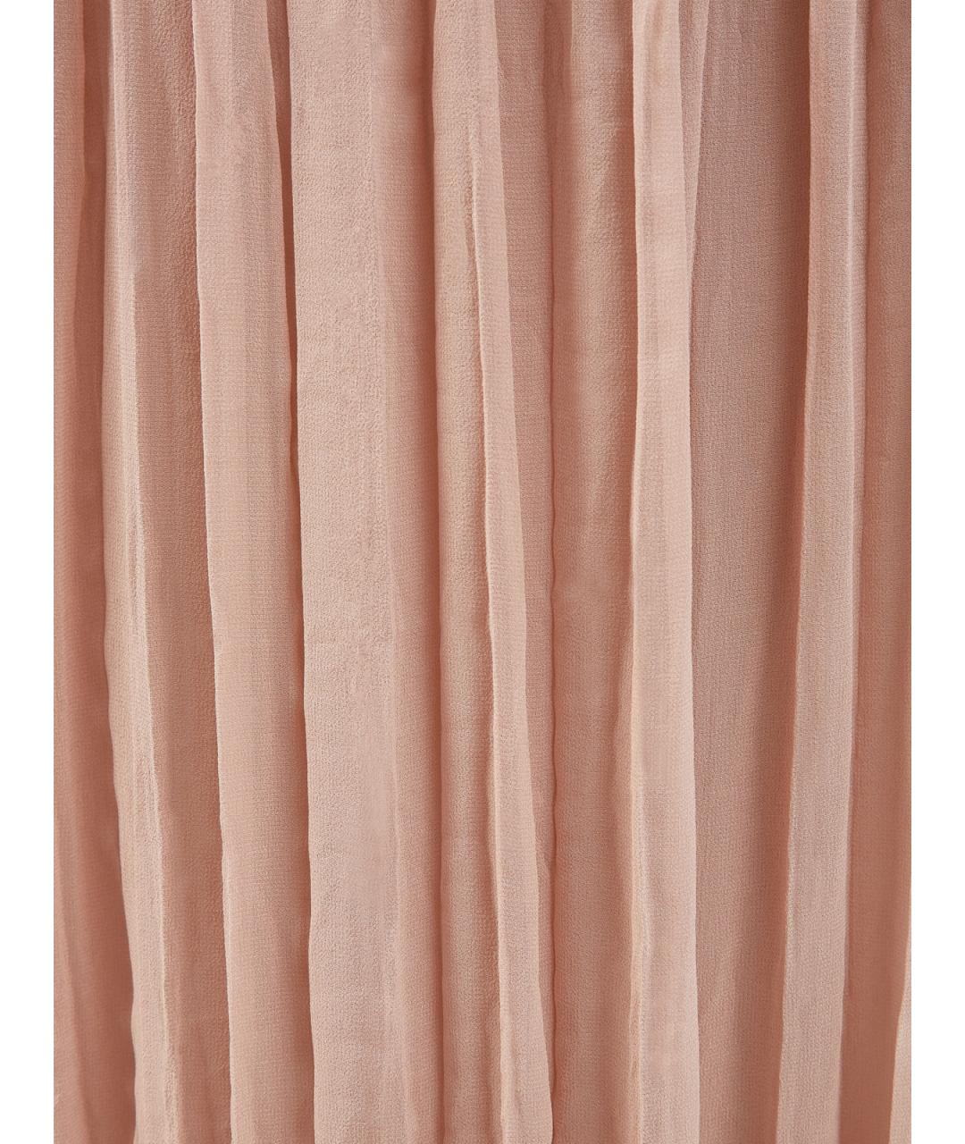 GENTRY PORTOFINO Бежевая шелковая юбка макси, фото 5