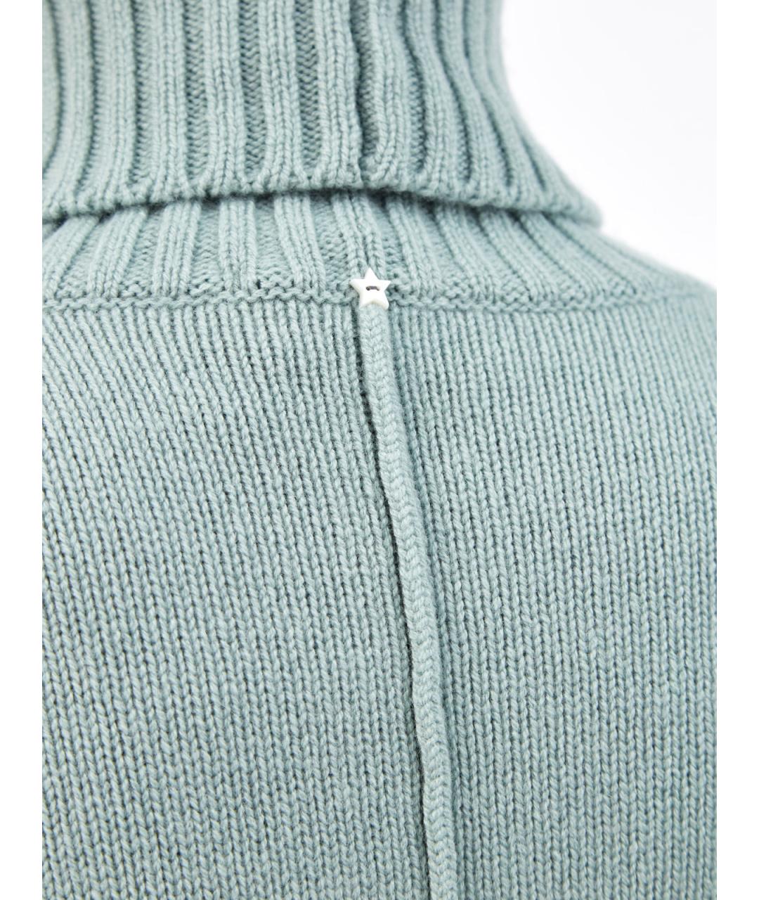 LORENA ANTONIAZZI Бирюзовый шерстяной джемпер / свитер, фото 5