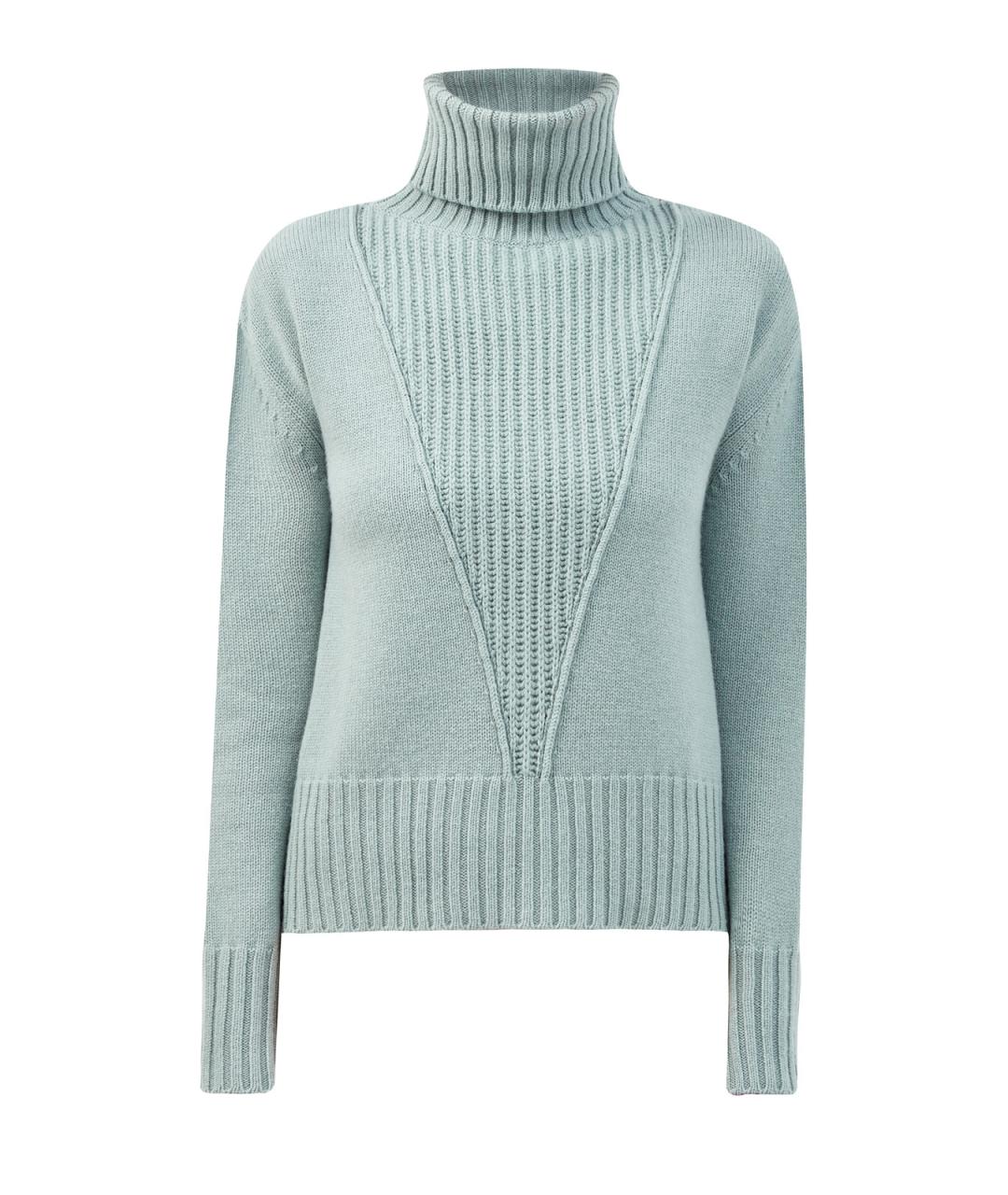 LORENA ANTONIAZZI Бирюзовый шерстяной джемпер / свитер, фото 1