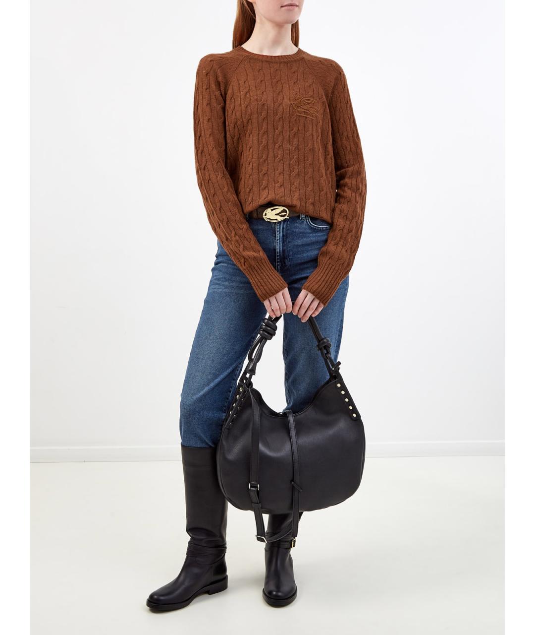 ETRO Коричневый кашемировый джемпер / свитер, фото 2