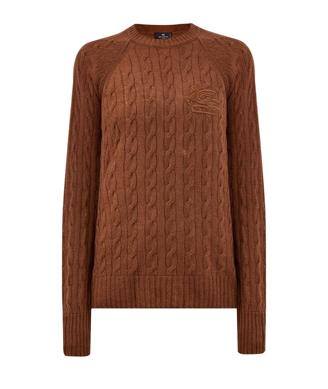 ETRO Коричневый кашемировый джемпер / свитер, фото 1