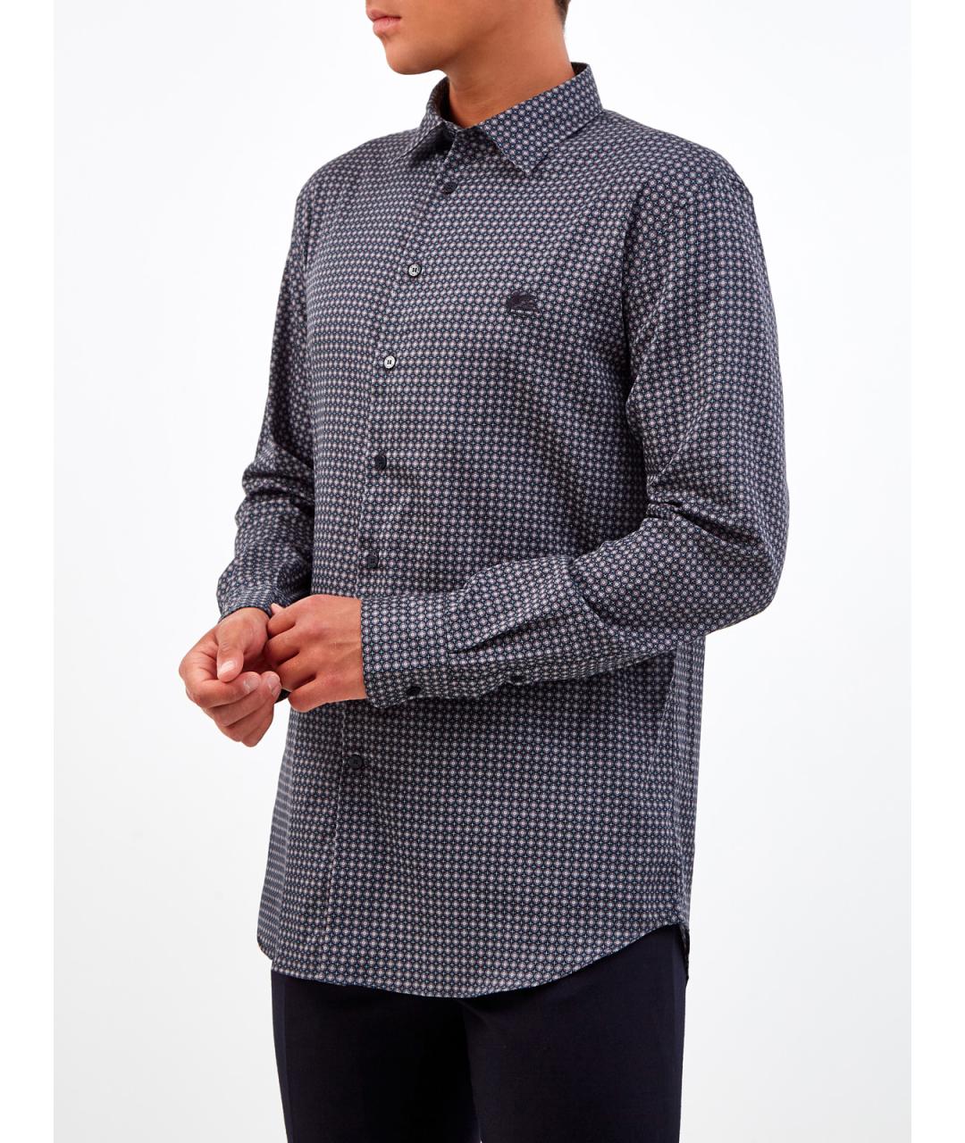 ETRO Темно-синяя хлопковая классическая рубашка, фото 3