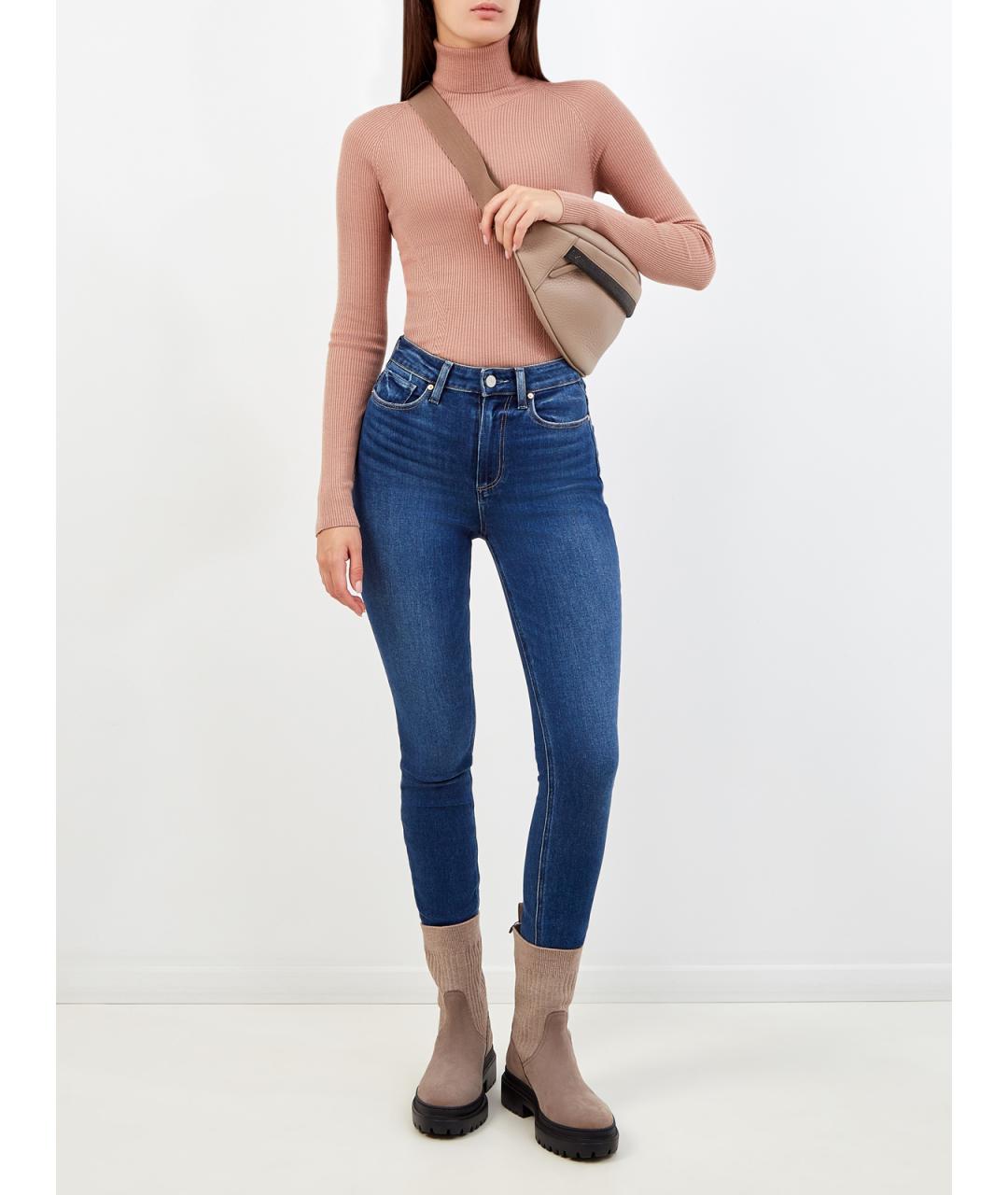 GENTRY PORTOFINO Розовая шерстяная водолазка, фото 2