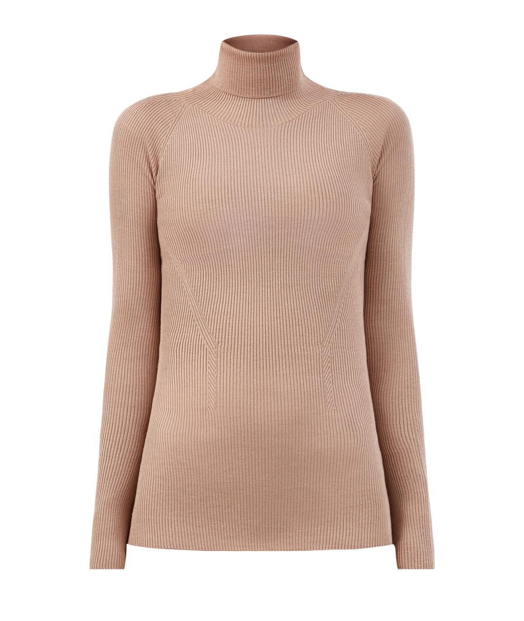 GENTRY PORTOFINO Розовая шерстяная водолазка, фото 1