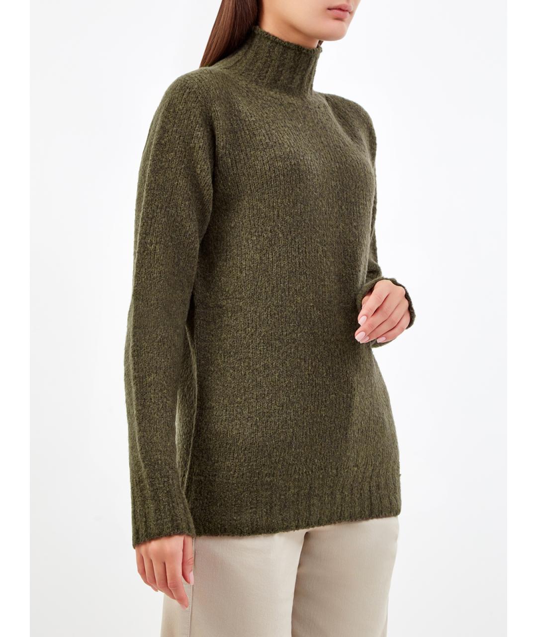 GENTRY PORTOFINO Зеленый шерстяной джемпер / свитер, фото 3