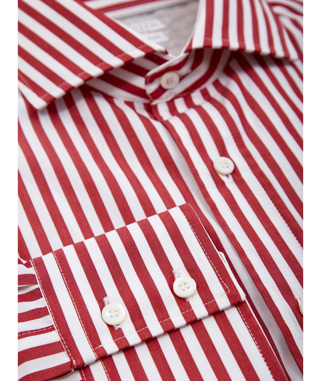 BRUNELLO CUCINELLI Красная хлопковая кэжуал рубашка, фото 2