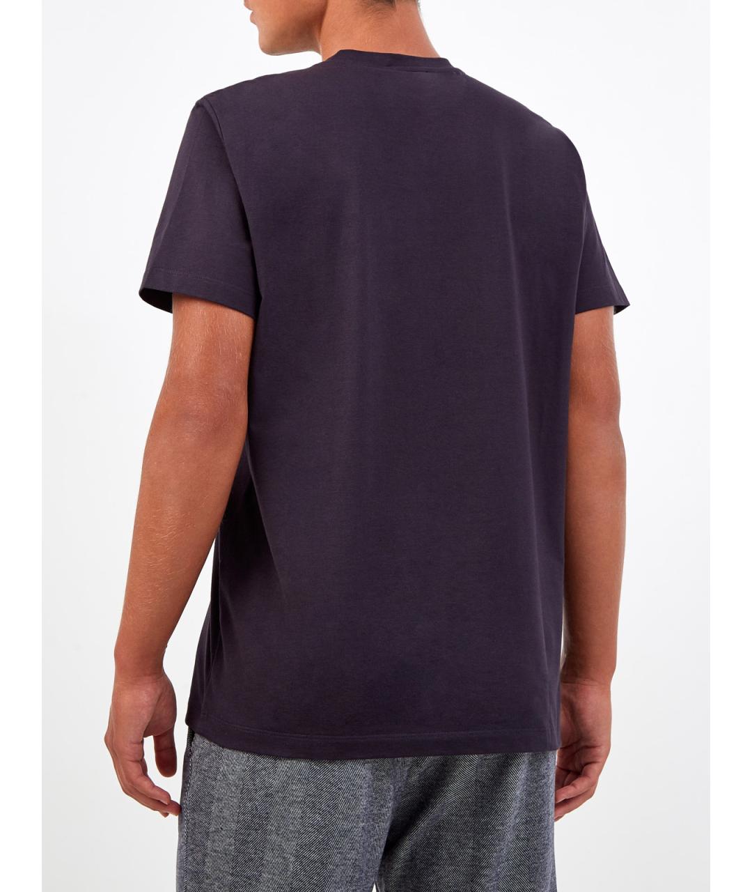 PESERICO Темно-синяя хлопковая футболка, фото 5