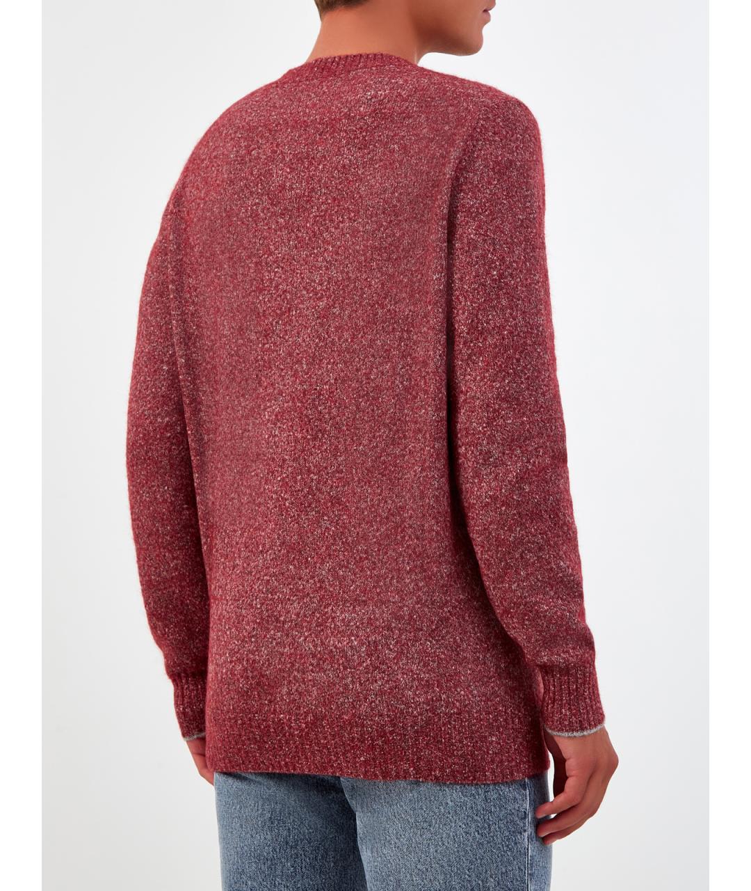 BRUNELLO CUCINELLI Бордовый шерстяной джемпер / свитер, фото 4