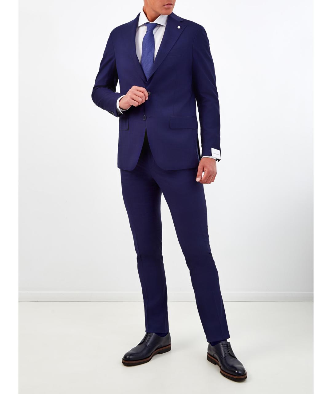 L.B.M. 1911 Синий шерстяной пиджак, фото 2