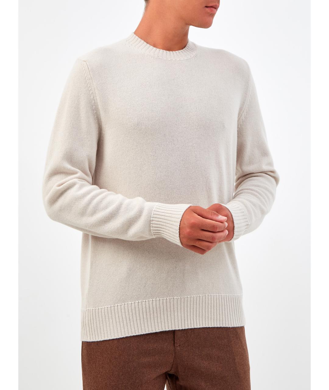 ELEVENTY Бежевый шерстяной джемпер / свитер, фото 3