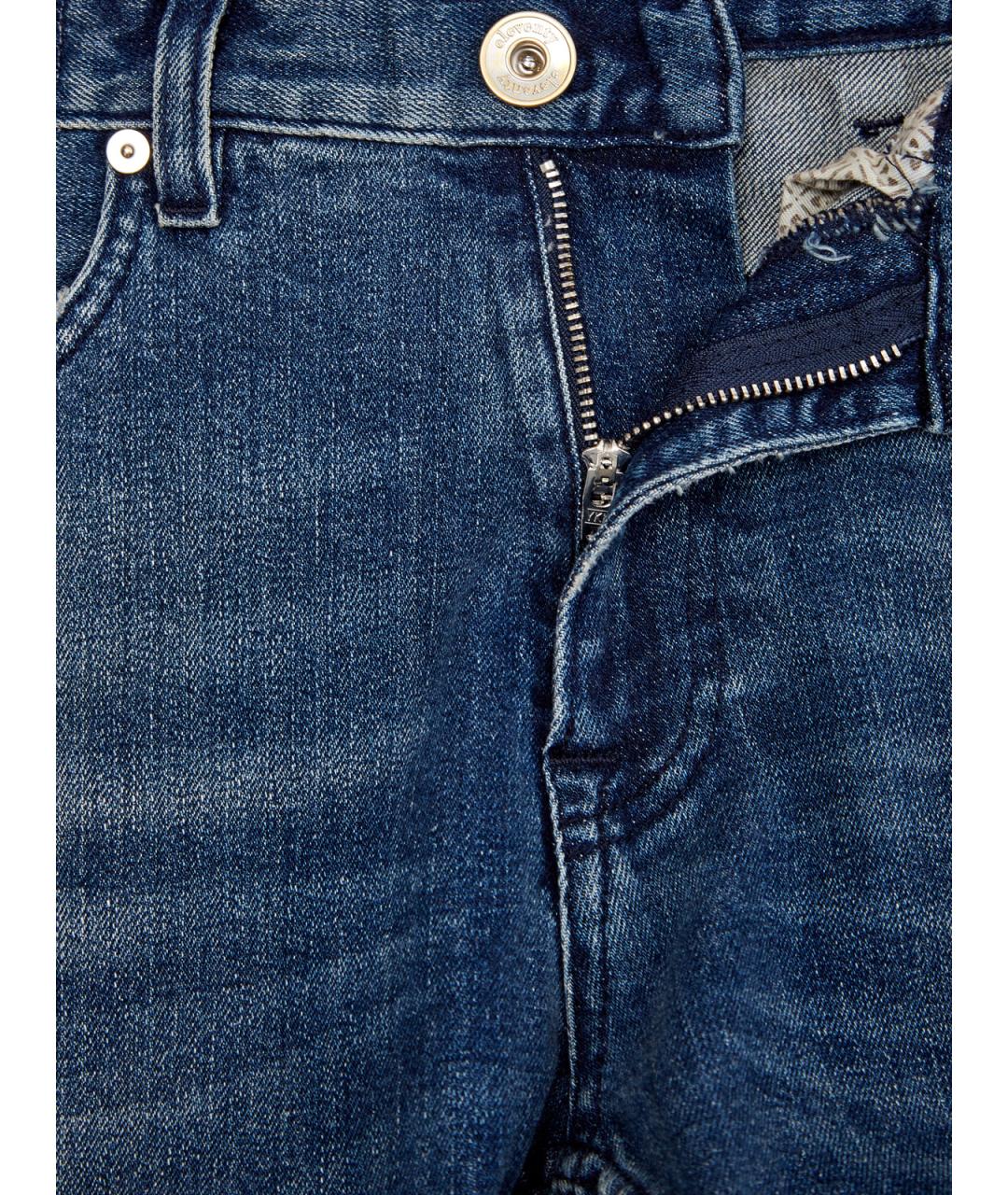 ELEVENTY Синие хлопковые прямые джинсы, фото 6