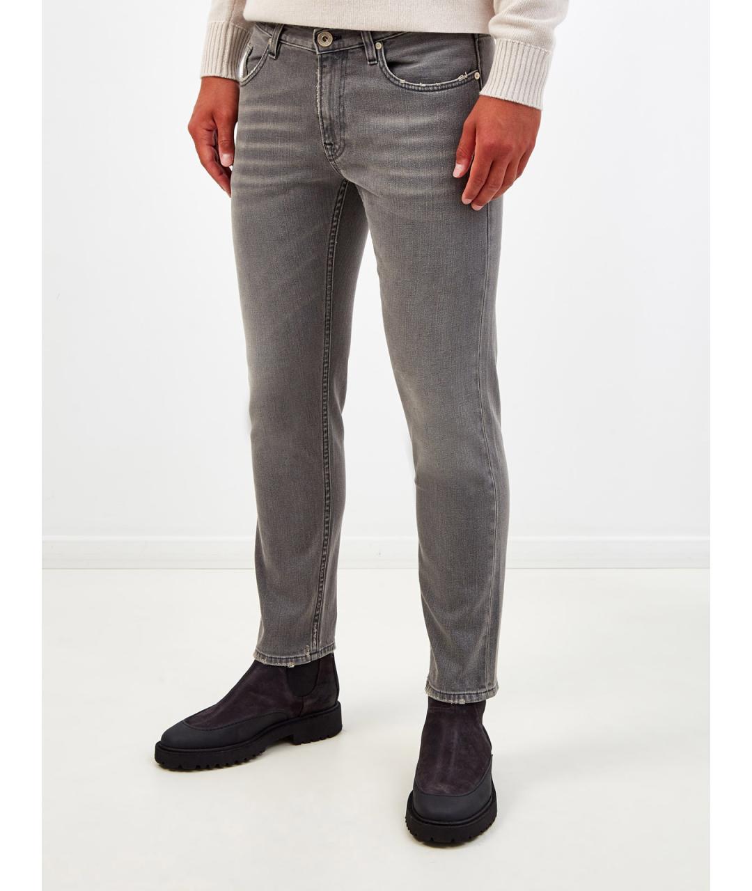 ELEVENTY Серые хлопковые джинсы скинни, фото 3