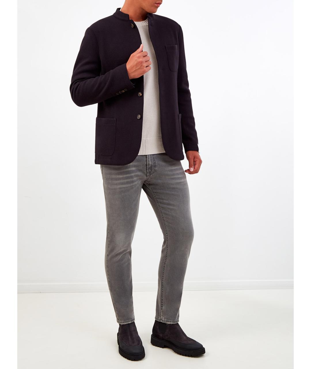 ELEVENTY Серые хлопковые джинсы скинни, фото 2