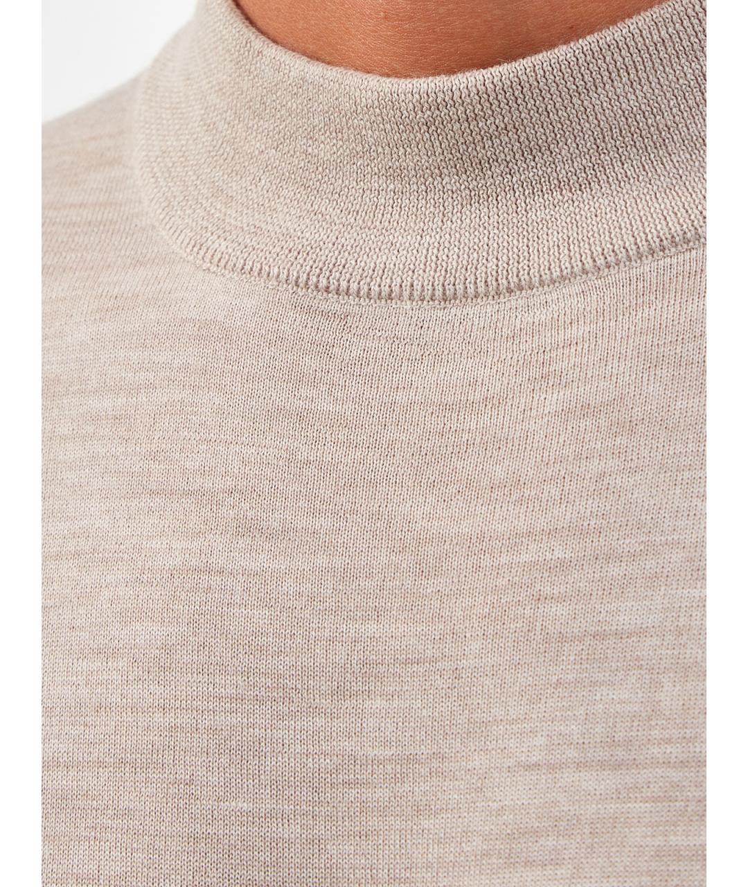 BRUNELLO CUCINELLI Бежевый шерстяной джемпер / свитер, фото 5