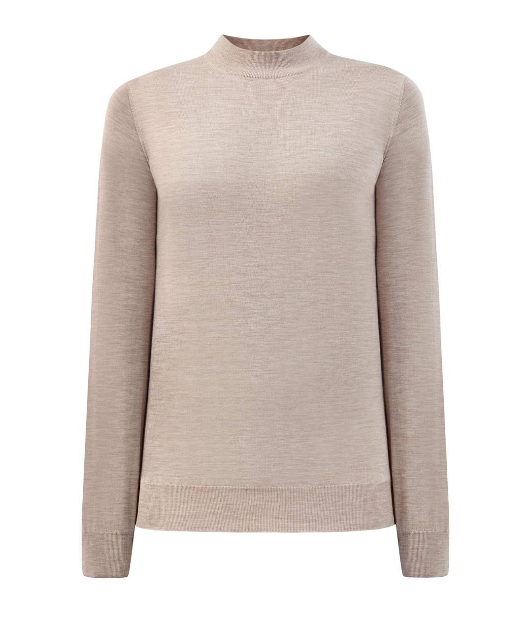 BRUNELLO CUCINELLI Бежевый шерстяной джемпер / свитер, фото 1