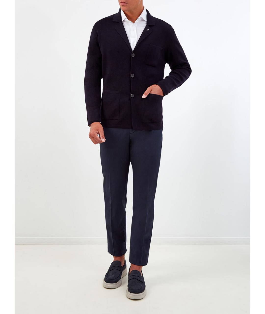 PESERICO Синий шерстяной кардиган, фото 2