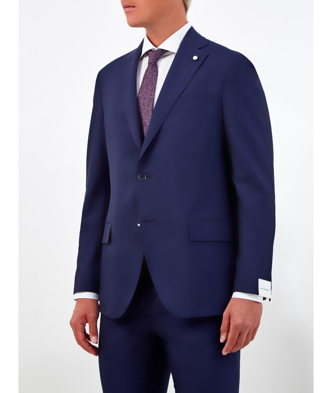 L.B.M. 1911 Синий шерстяной пиджак, фото 3