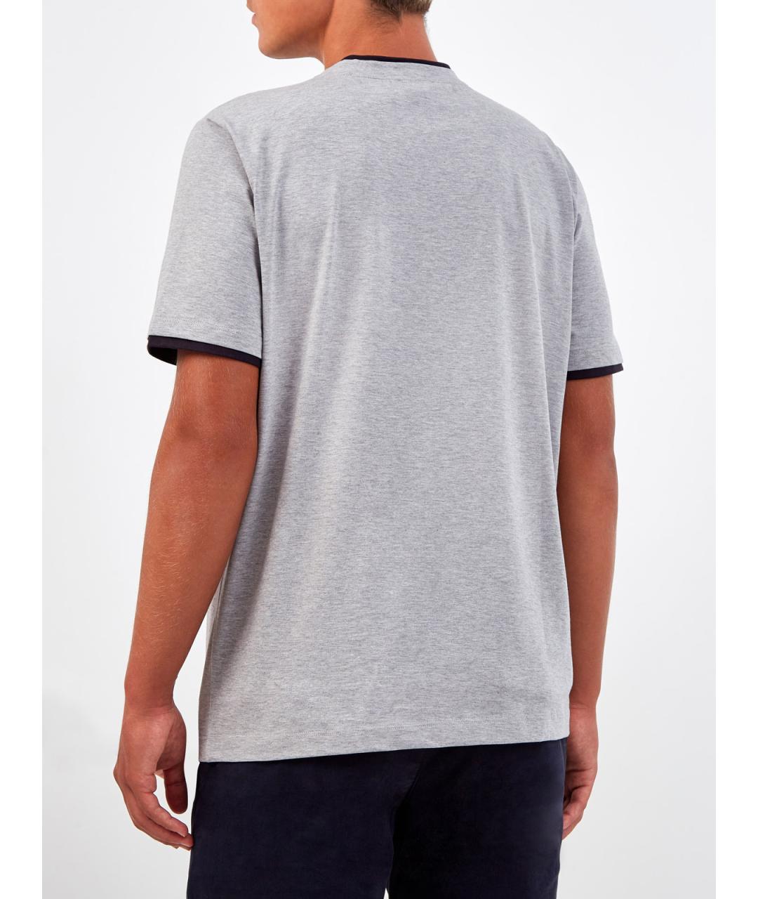 PESERICO Серая хлопковая футболка, фото 4