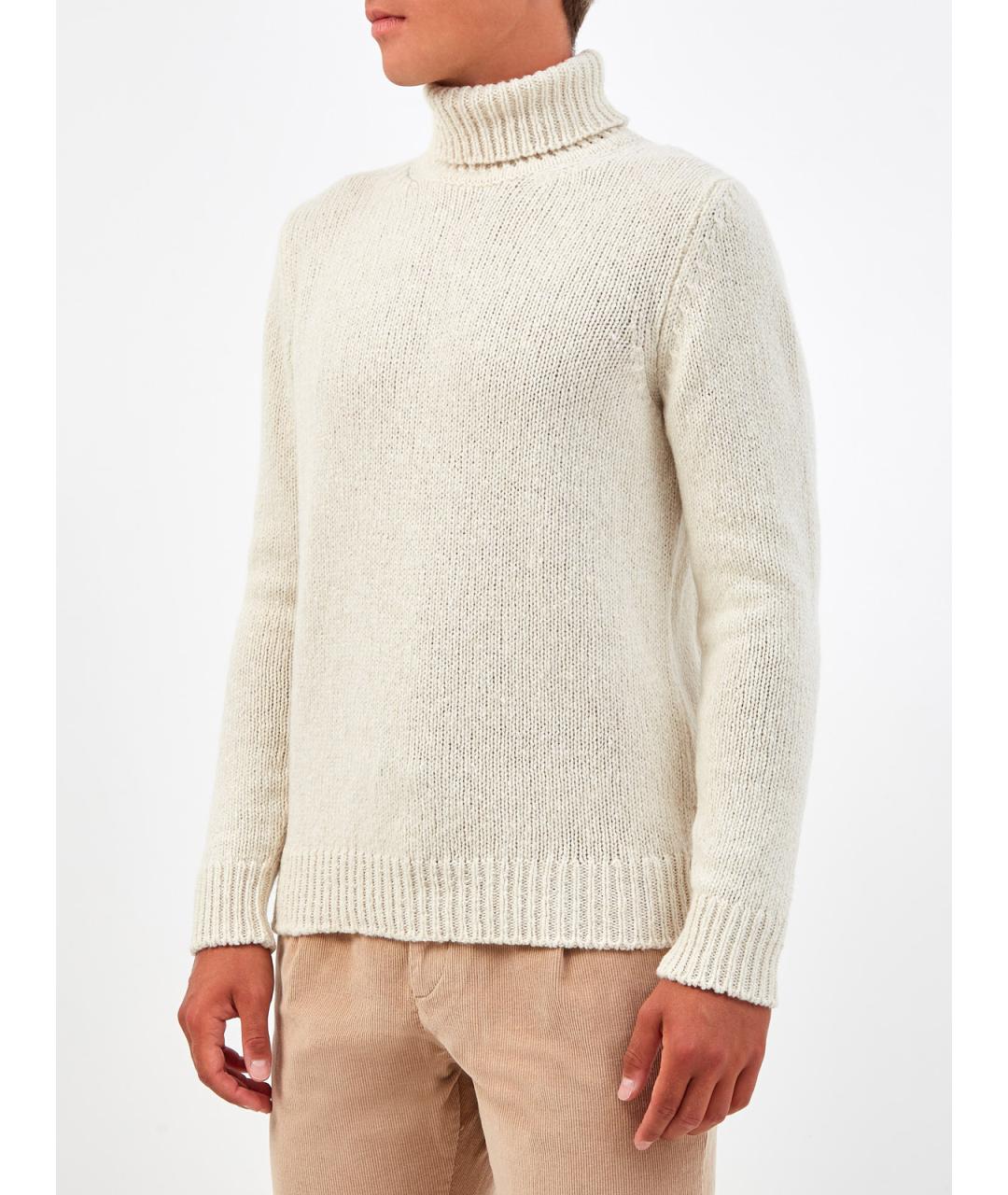 ELEVENTY Бежевый шерстяной джемпер / свитер, фото 3