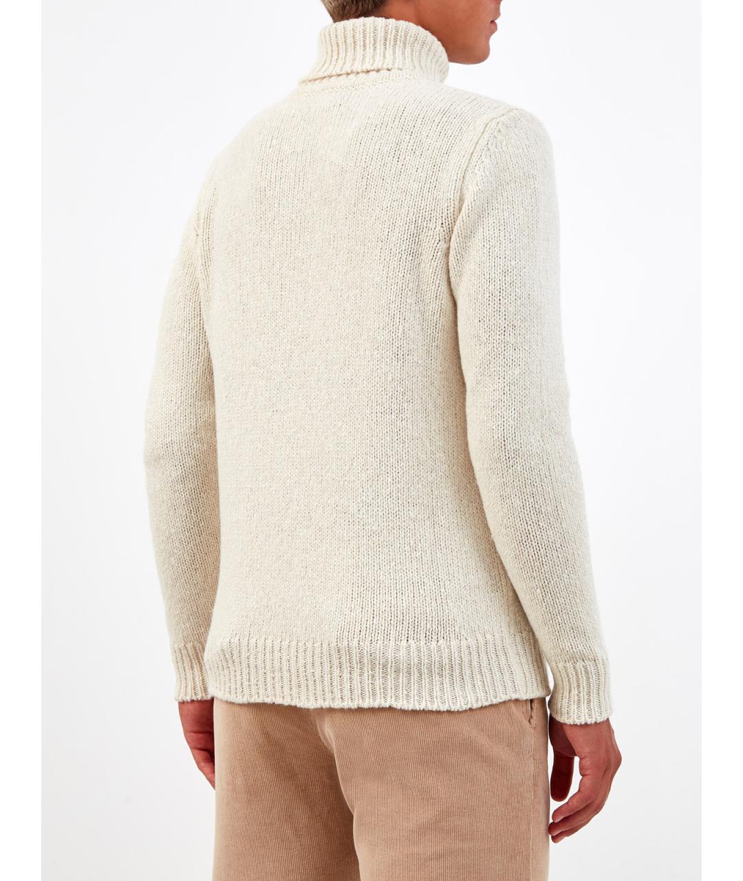ELEVENTY Бежевый шерстяной джемпер / свитер, фото 4