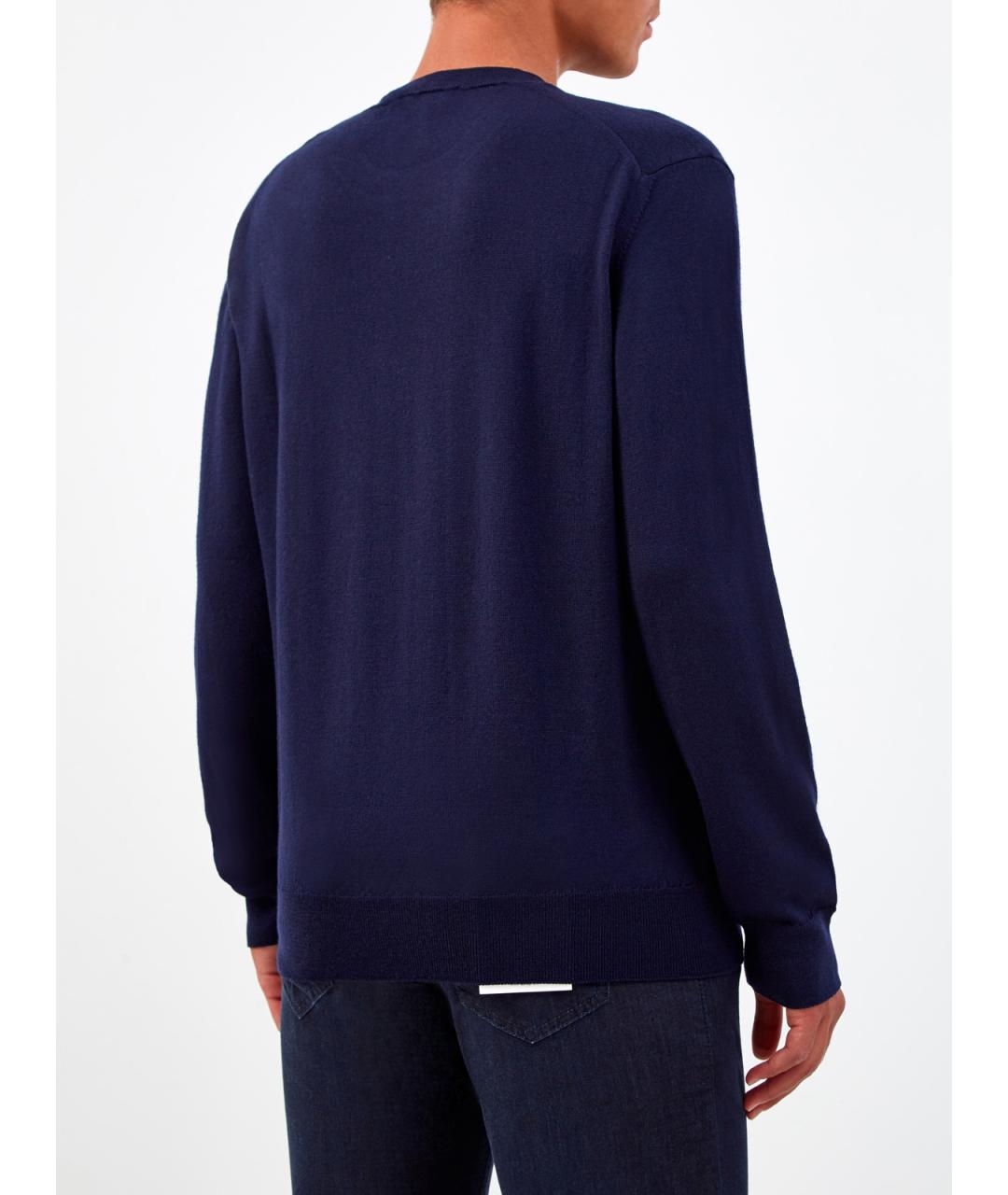 ETRO Синий шерстяной джемпер / свитер, фото 4