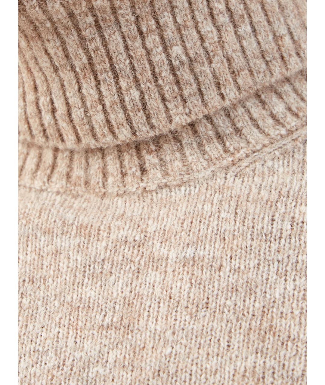 BRUNELLO CUCINELLI Бежевая шерстяная водолазка, фото 5