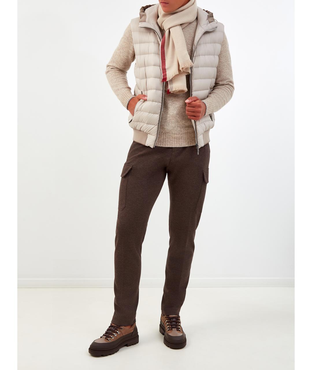 BRUNELLO CUCINELLI Бежевая шерстяная водолазка, фото 2