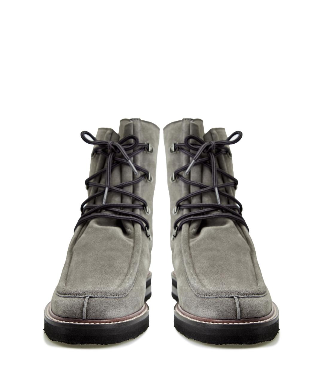ELEVENTY Серые замшевые ботинки, фото 4