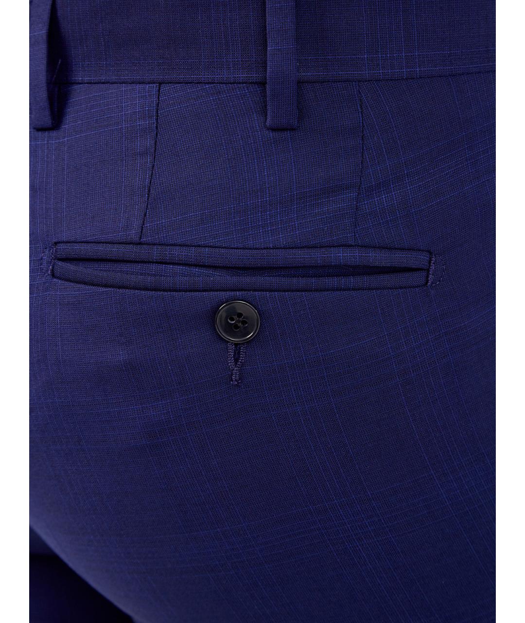 L.B.M. 1911 Синие шерстяные классические брюки, фото 5