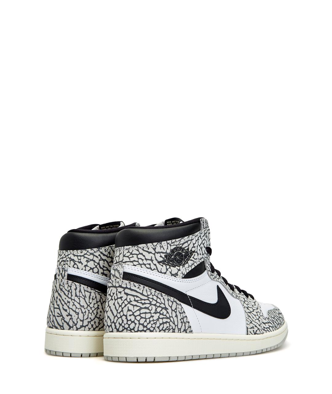 JORDAN Серые кожаные высокие кроссовки / кеды, фото 3