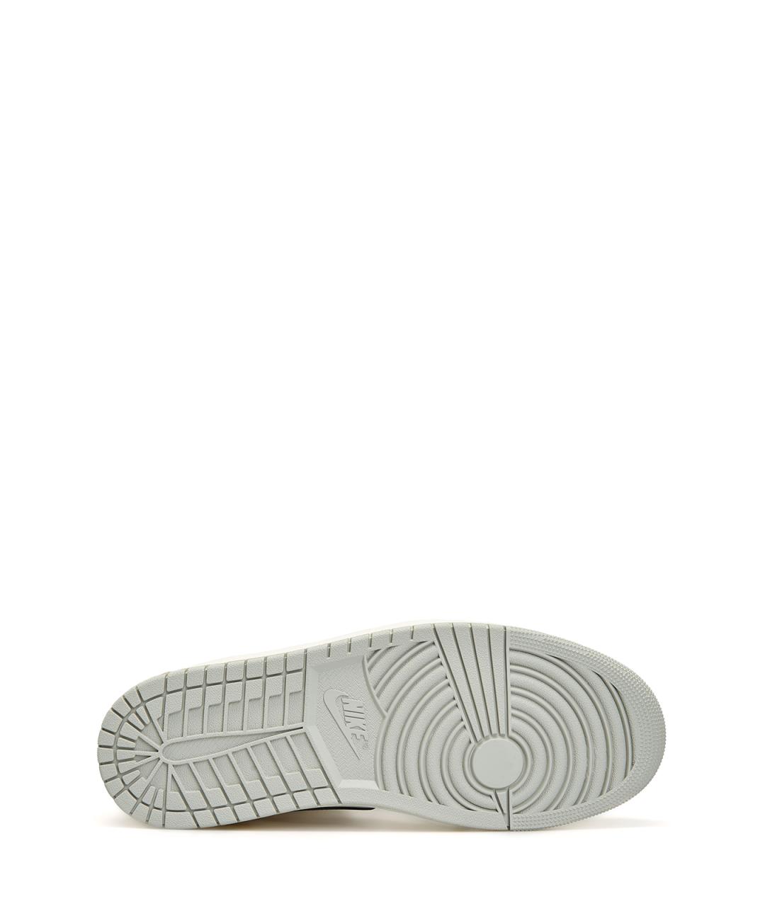 JORDAN Серые кожаные высокие кроссовки / кеды, фото 6