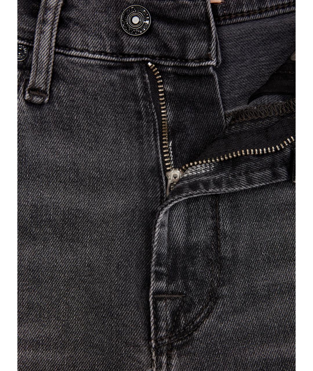 7 FOR ALL MANKIND Серые хлопковые джинсы слим, фото 6