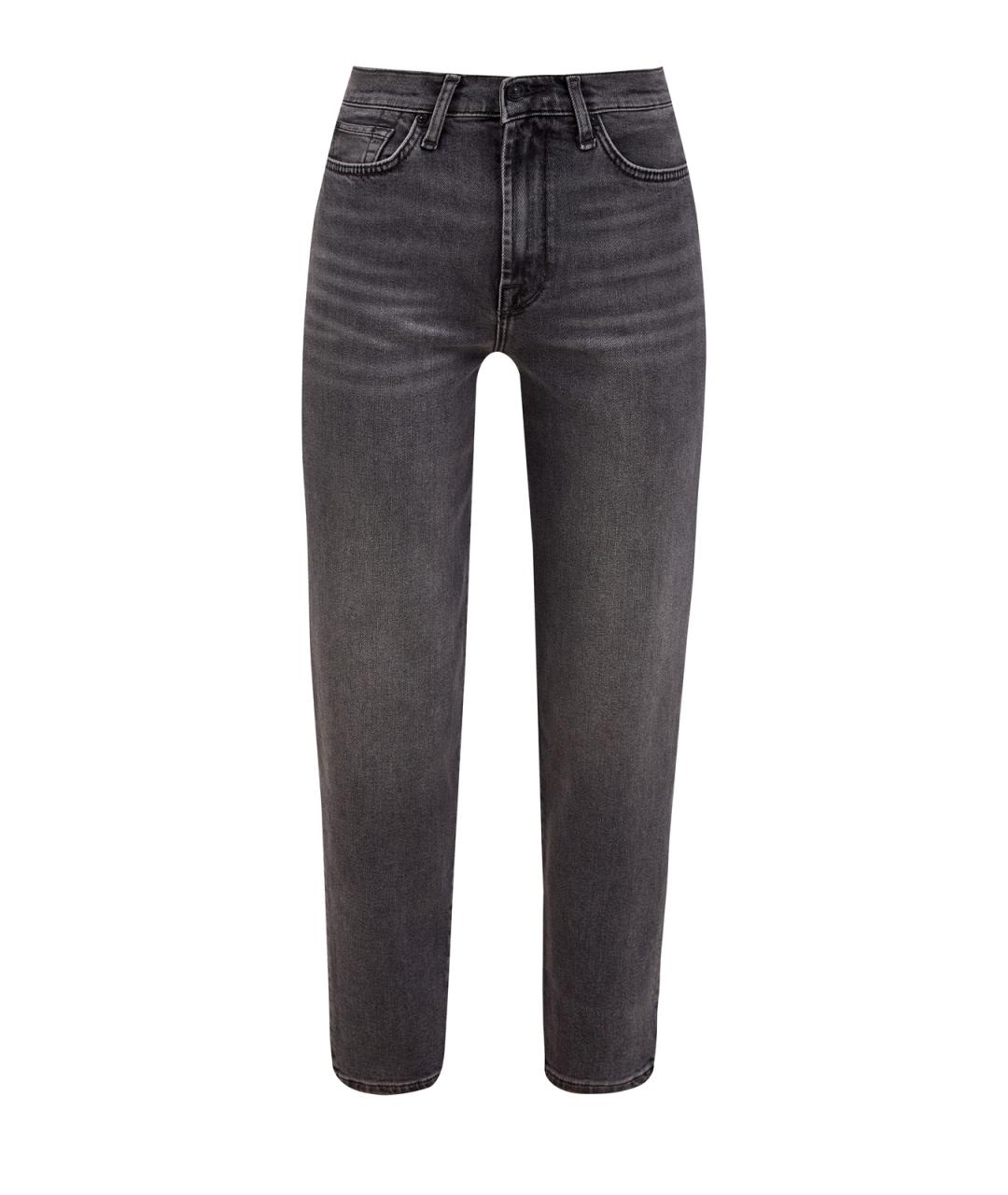 7 FOR ALL MANKIND Серые хлопковые джинсы слим, фото 1