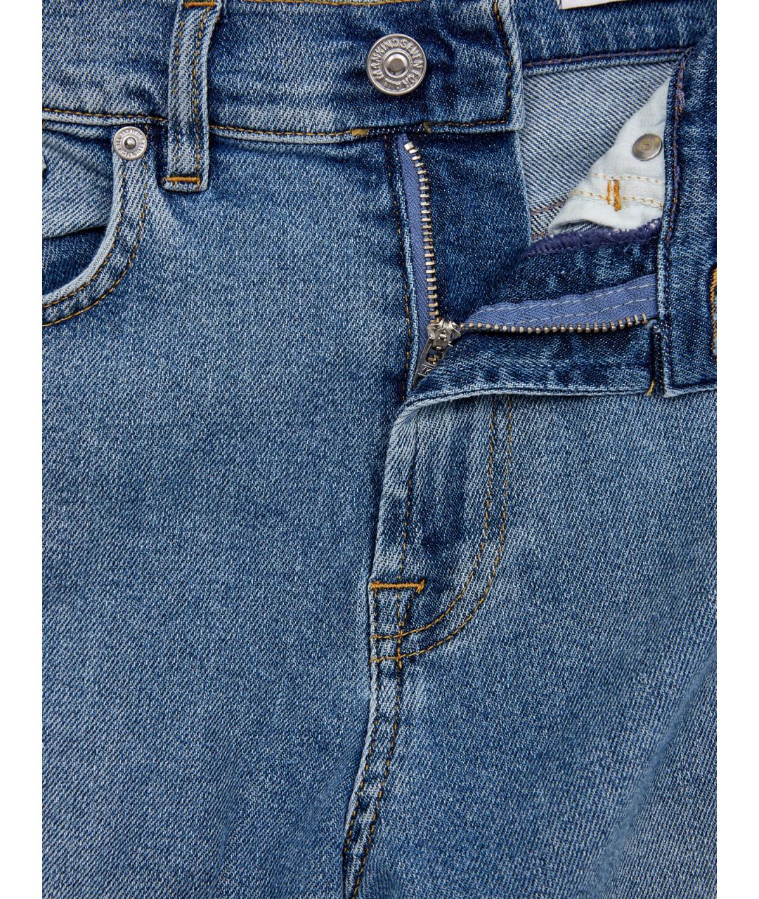 7 FOR ALL MANKIND Синие хлопковые джинсы клеш, фото 6